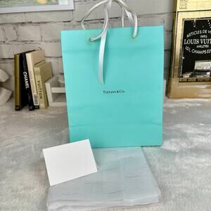 Tiffany & Co shopping bag, tissue paper and note card gift set minor flaws